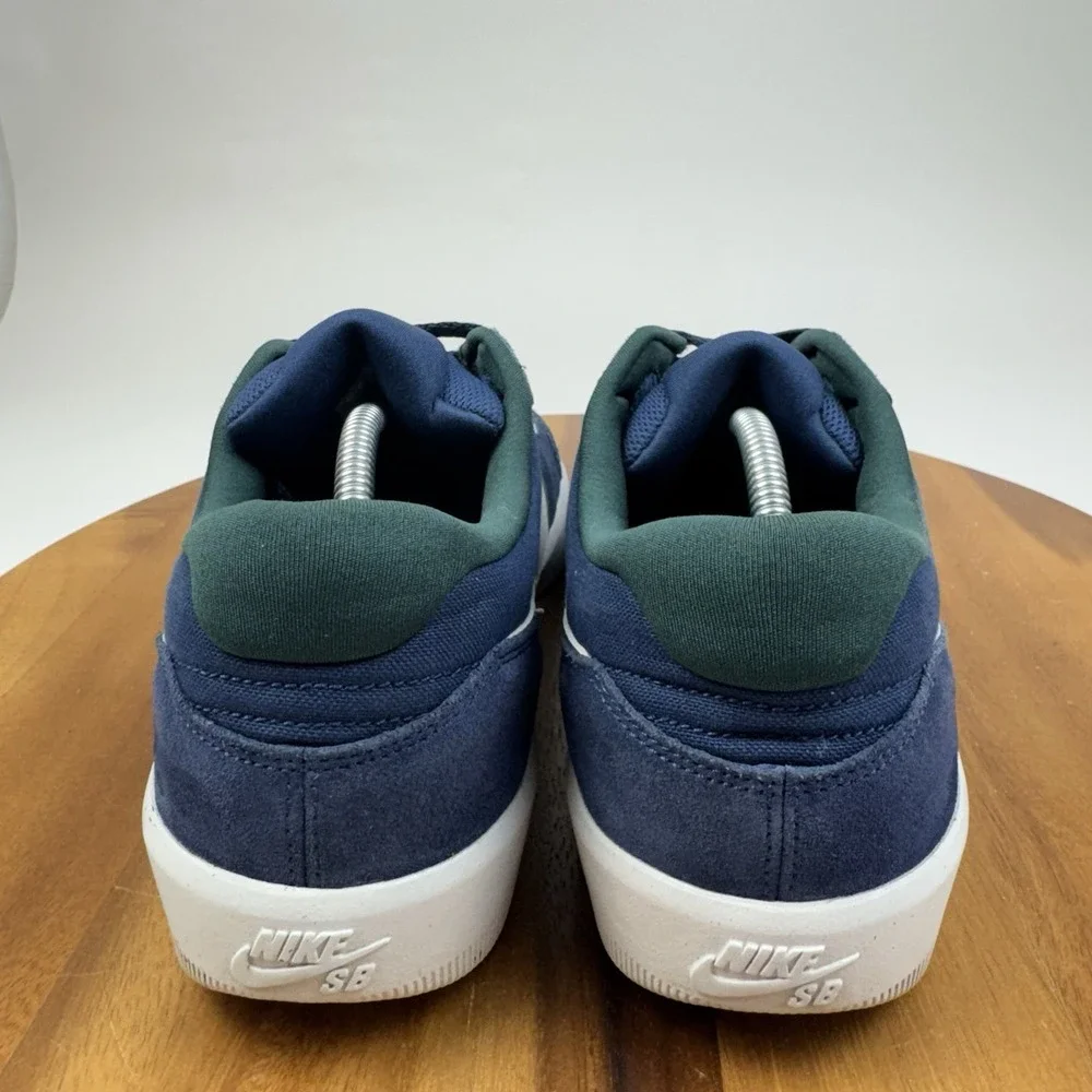Mens Nike SB Force 58 Premium Navy Noble Green Suede Sneakers Shoes Size 12 D